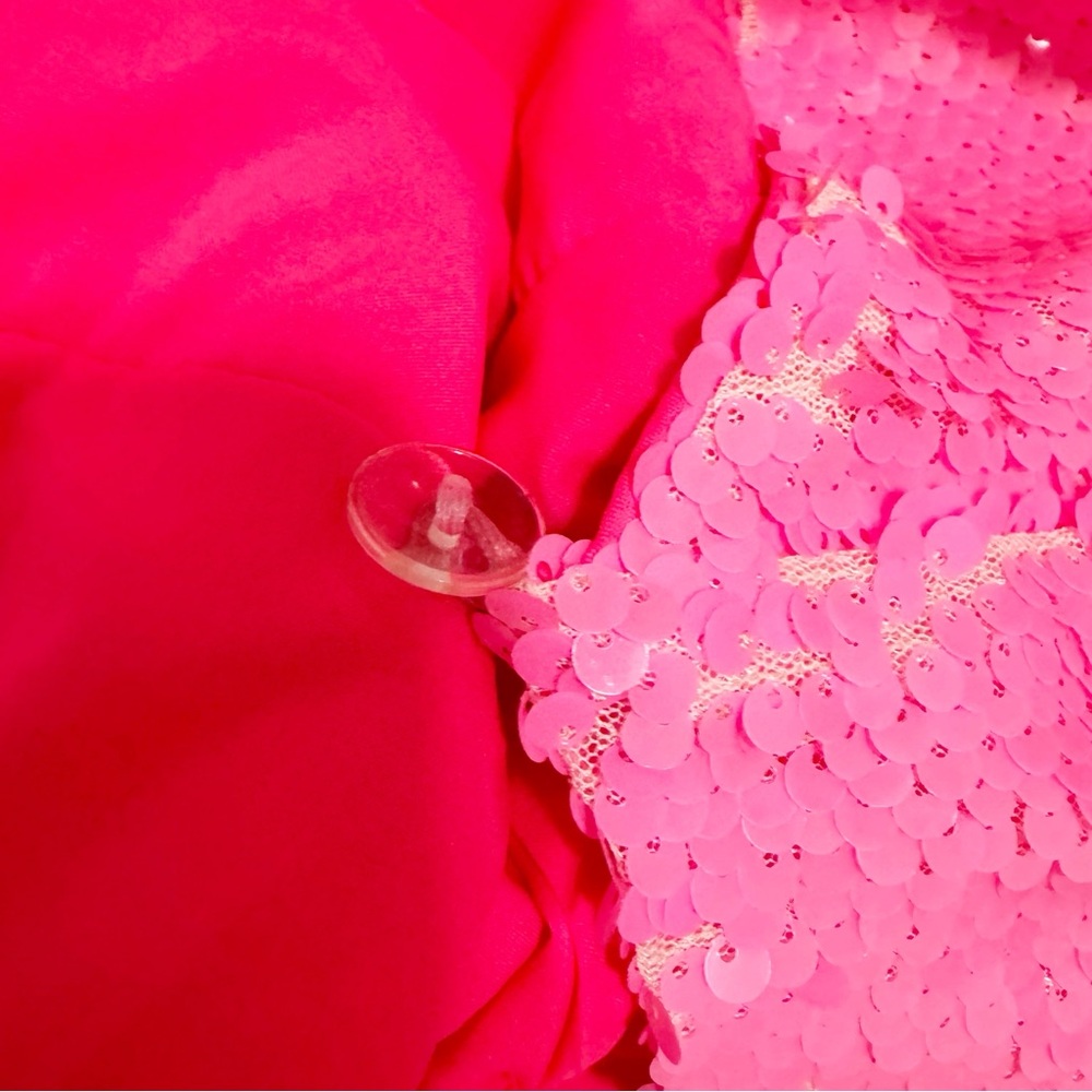 Elegant Pink Sequin Mini Dress - Picture 12 of 15